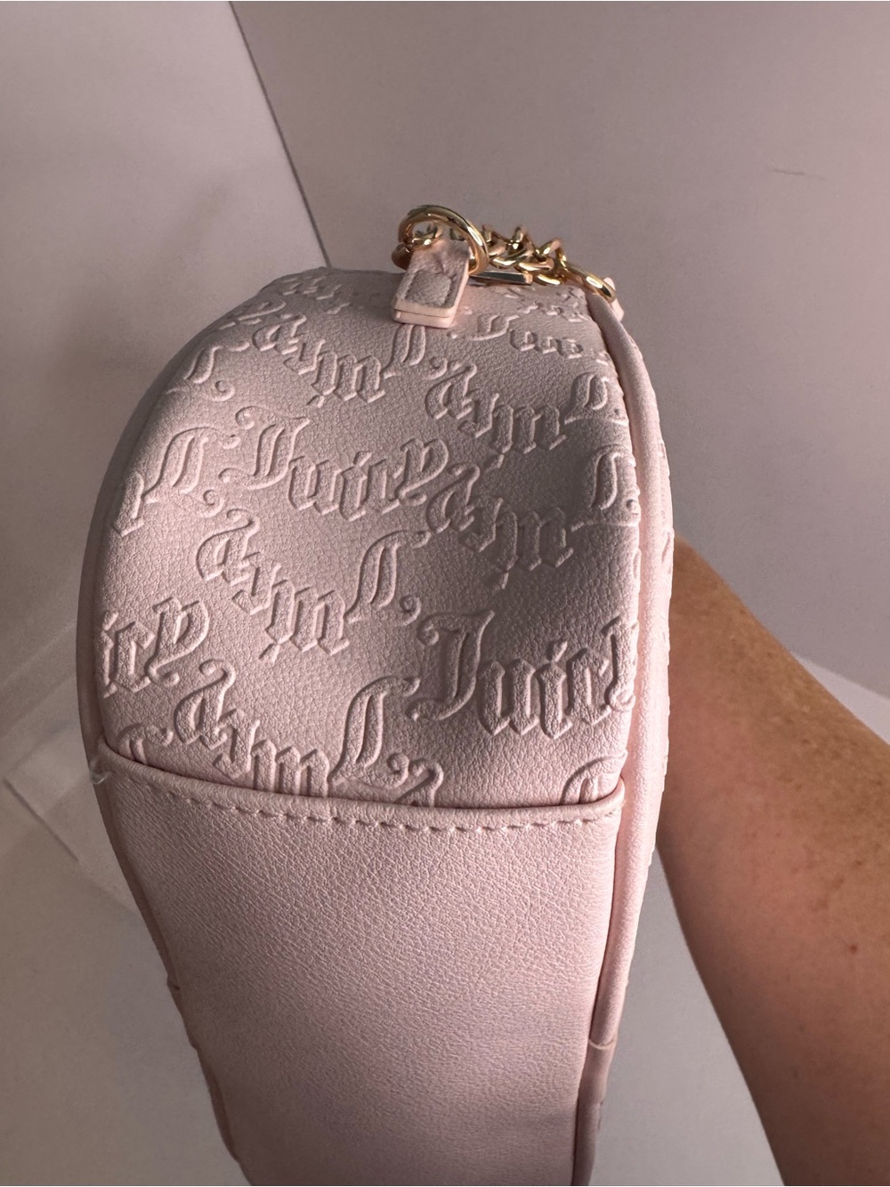 #386 Juicy Couture NWT Pep in Her Step Crossbody Two-Way Bag Powder Blush - Picture 8 of 14